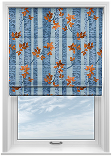 Birch Tree Velvet, Autumn - Twist&Fit Roman Blind